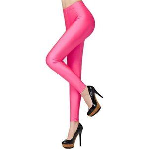 Womens Fluorescent Workout Leggings Stretch Yoga Running Tights Pants